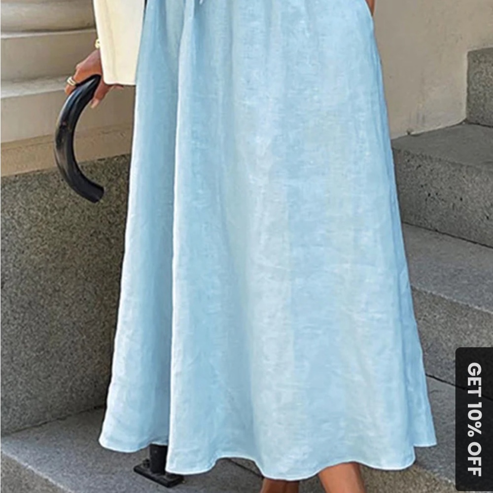Commense Light Blue Midi Dress - Picture 2 of 6
